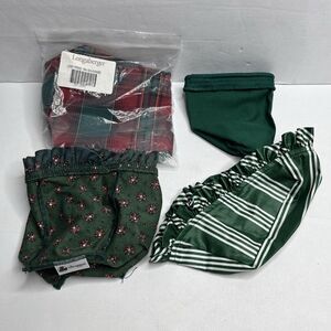 LOT Of 4 Longaberger Basket Fabric Liners Liner Various Sizes Patterns NWOT